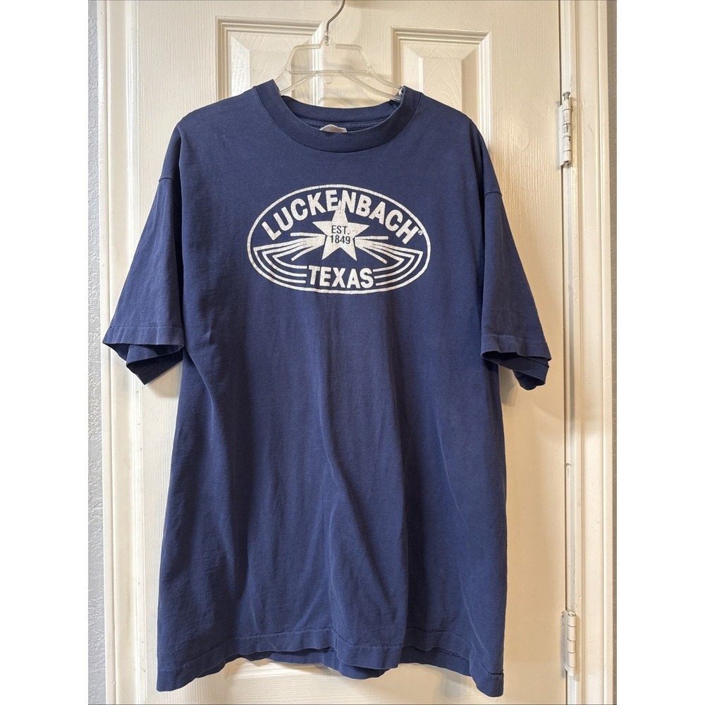 Vtg Luckenbach Texas Single Stitch T-Shirt Men's XL Everybody's Somebody